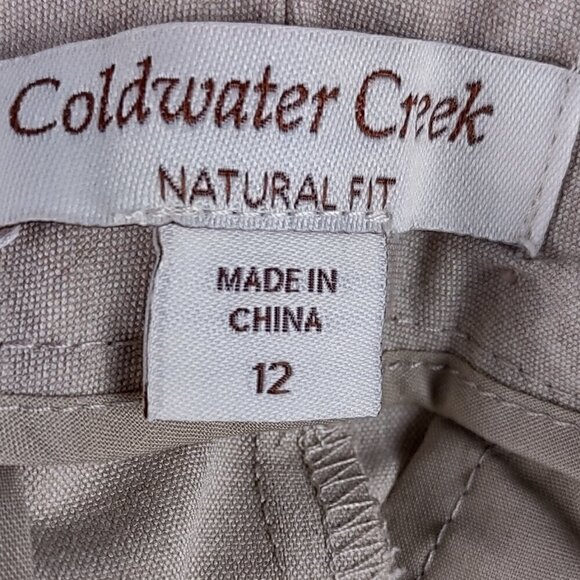 Coldwater Creek Natural Fit Women's Khaki, Tan Dress Pants Size 12 - Picture 9 of 10